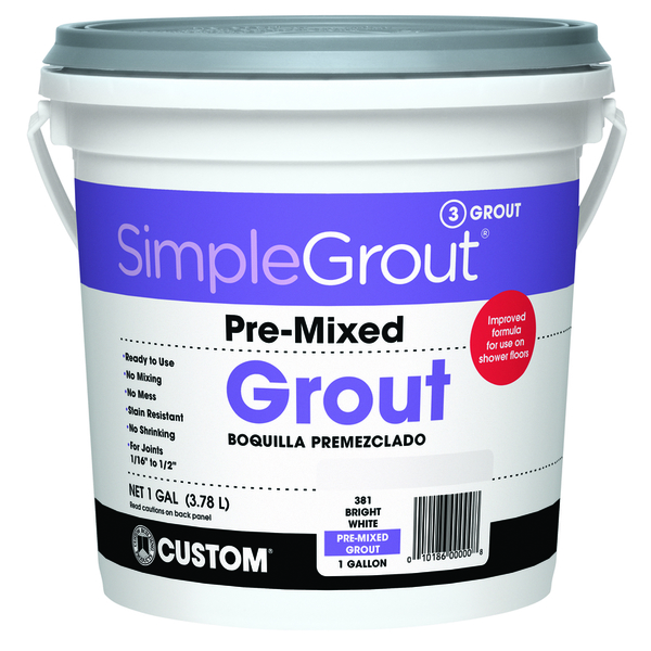 Simplegrout Pre-Mix Grout Brtwht Gl PMG3811-2